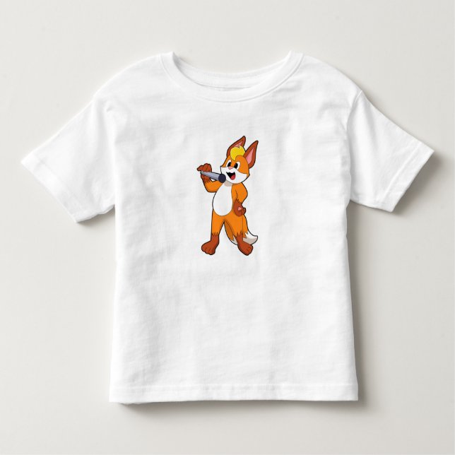 Fox som Singer med mikrofon T Shirt (Framsida)