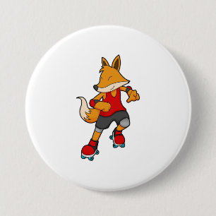 Fox som Skater med rullskridskor Knapp