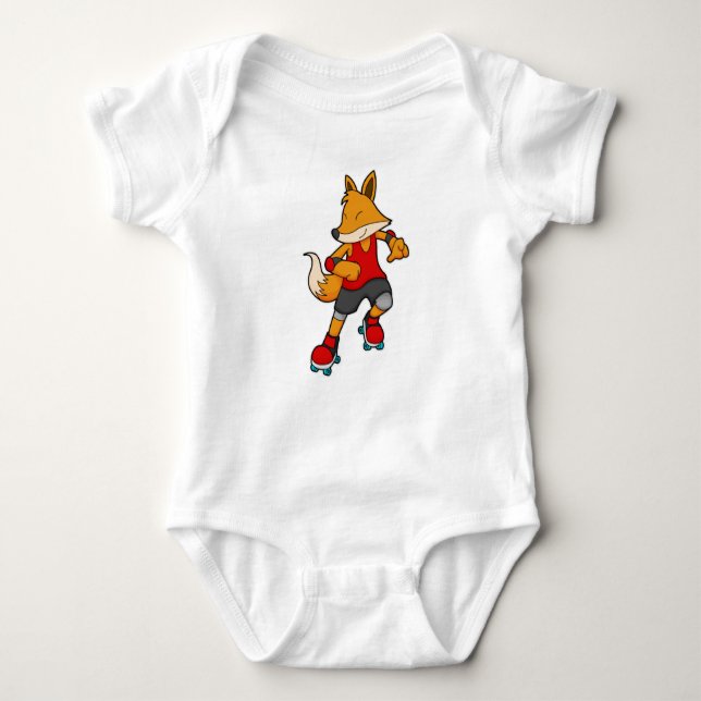 Fox som Skater med rullskridskor T Shirt (Framsida)