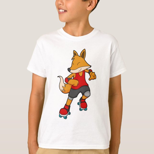 Fox som Skater med rullskridskor T Shirt (Framsida)