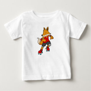 Fox som Skater med rullskridskor T Shirt