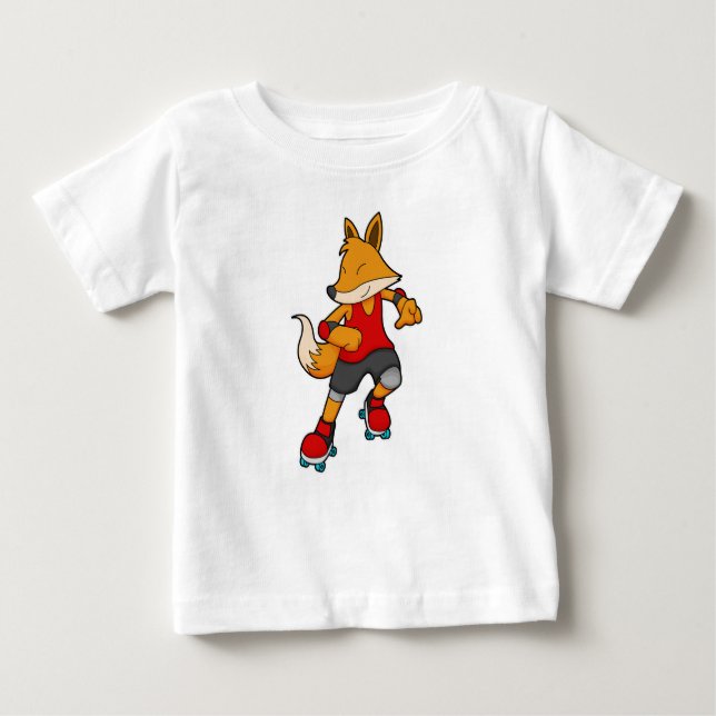 Fox som Skater med rullskridskor T Shirt (Framsida)