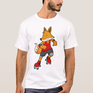 Fox som Skater med rullskridskor T Shirt