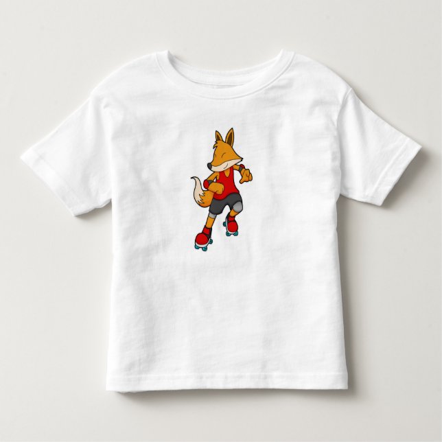 Fox som Skater med rullskridskor T Shirt (Framsida)