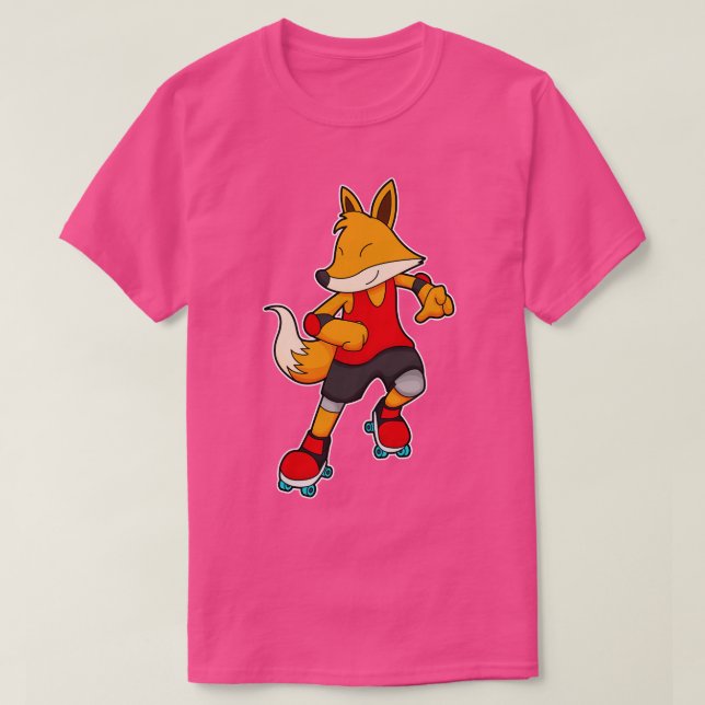 Fox som Skater med rullskridskor T Shirt (Design framsida)
