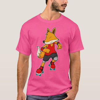 Fox som Skater med rullskridskor T Shirt