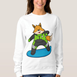 Fox som Snowboarder med snurrbord T Shirt