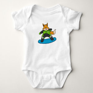 Fox som Snowboarder med snurrbord T Shirt