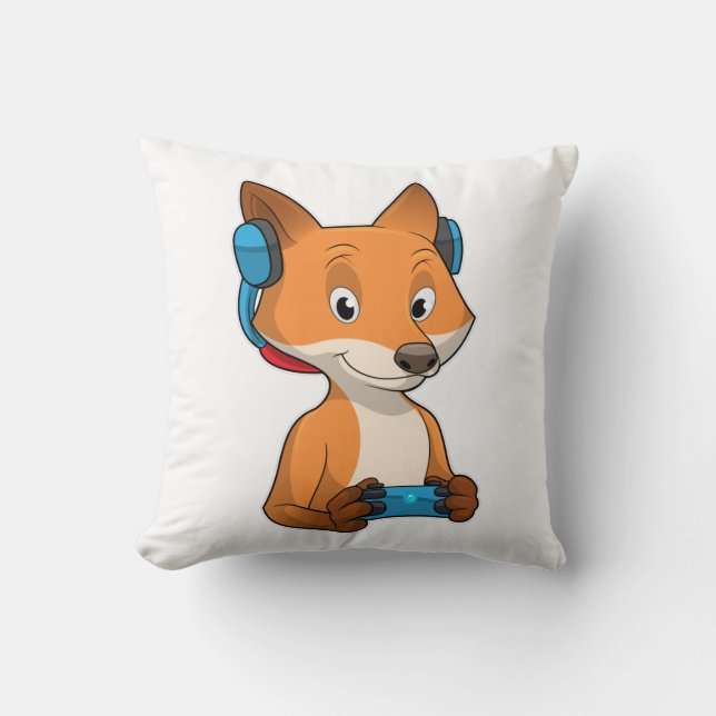 Fox som spelare med Joystick Kudde (Framsida)