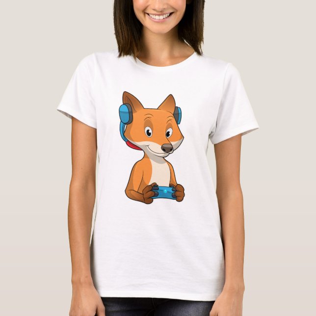Fox som spelare med Joystick T Shirt (Framsida)