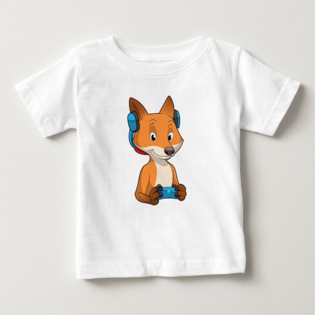 Fox som spelare med Joystick T Shirt (Framsida)