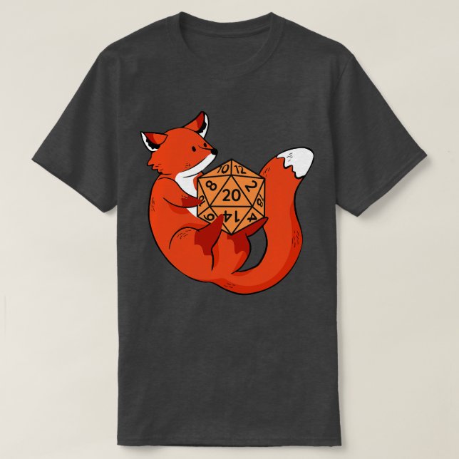 Fox som spelas upp med D20 T Shirt (Design framsida)