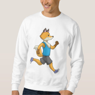 Fox som Springer vid körning Lång Ärmad Tröja