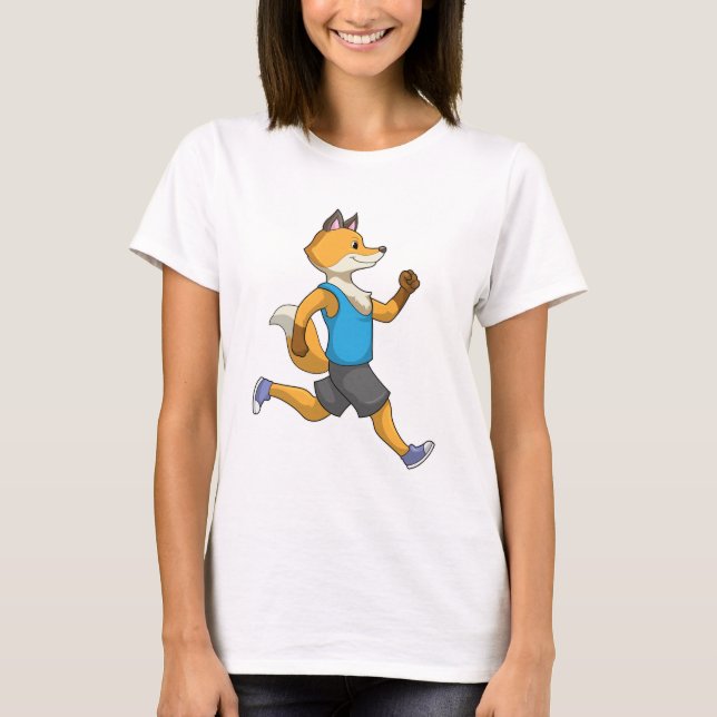 Fox som Springer vid körning T Shirt (Framsida)