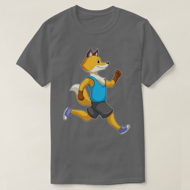 Fox som Springer vid körning T Shirt (Design framsida)