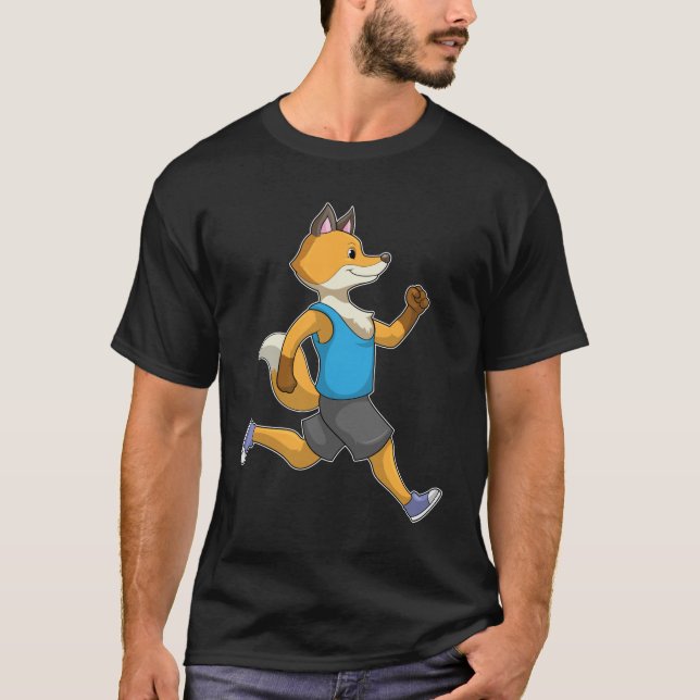 Fox som Springer vid körning T Shirt (Framsida)