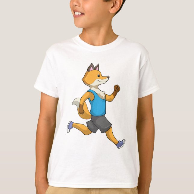 Fox som Springer vid körning T Shirt (Framsida)