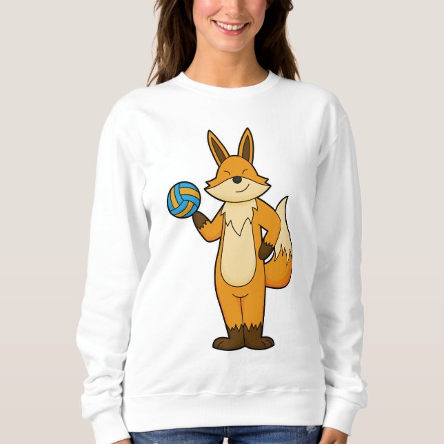 Fox som Volleyball-spelare med Volleyball T Shirt (Framsida)
