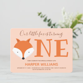 Fox som vrider en första födelsedag inbjudningar