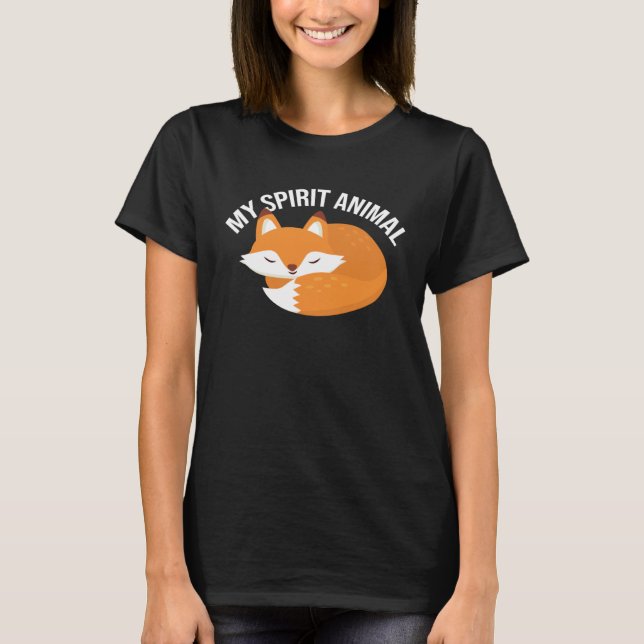 Fox Spirit Animal Fox Wild Animal T Shirt (Framsida)