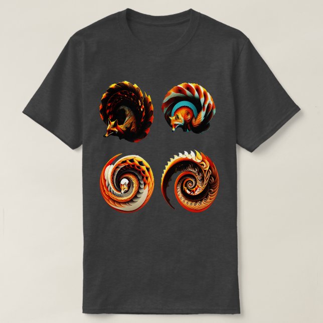 Fox stil Mönster2023 T Shirt (Design framsida)