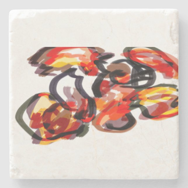 Fox sunset-höst stenunderlägg (Framsidan)