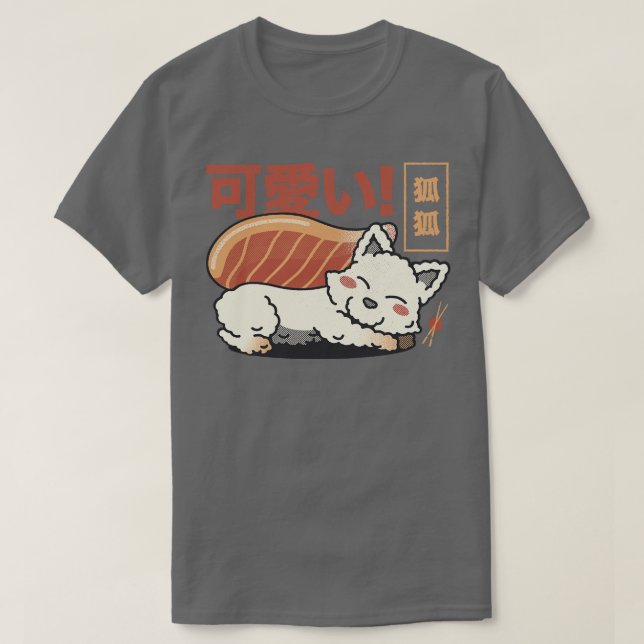 Fox Sushi Salmon Sashimi av Tobe Fonseca T Shirt (Design framsida)