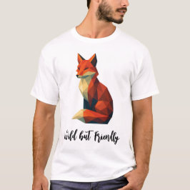 Fox T-Shirt with Title : Wild but Friendly