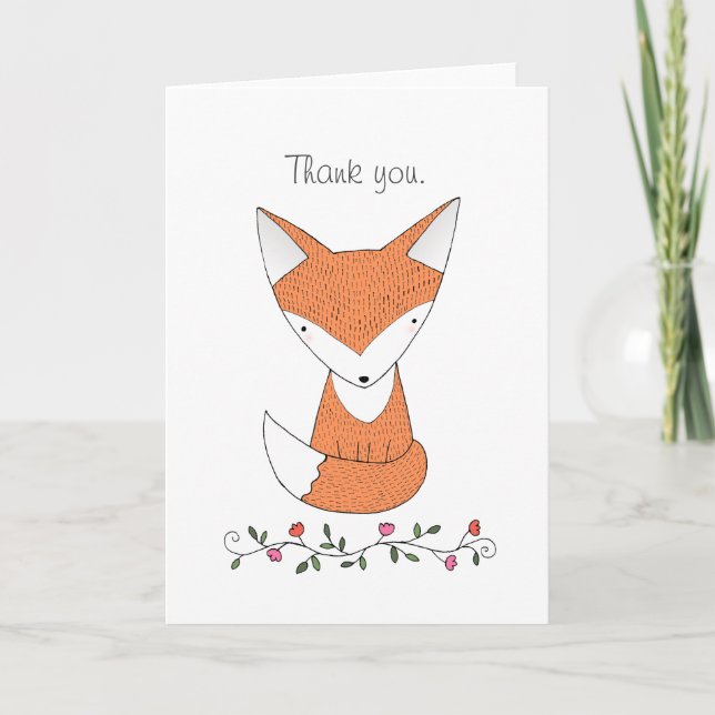 Fox Tack för ditt kort Cute Fox Woodland Tack (Framsida)