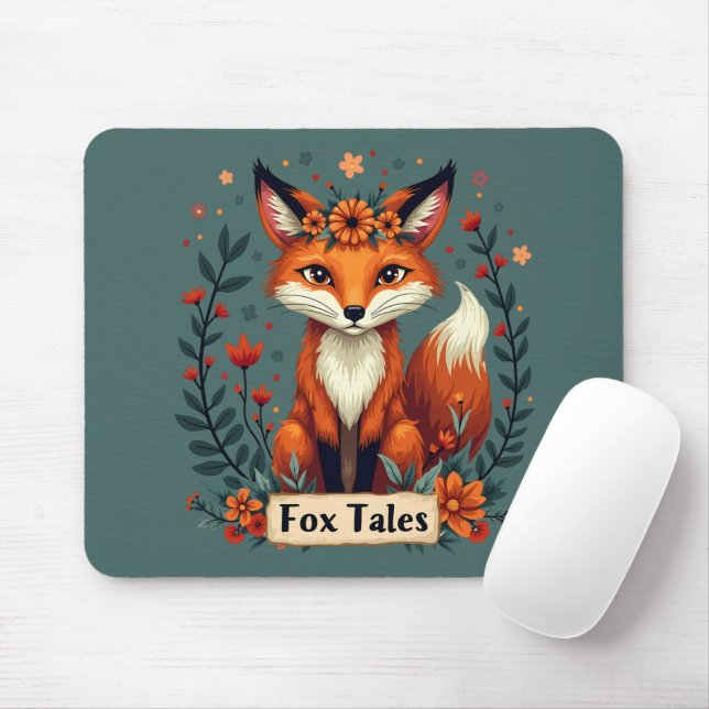 Fox Tales Boho Woodland Animal Musmatta (Med mus)