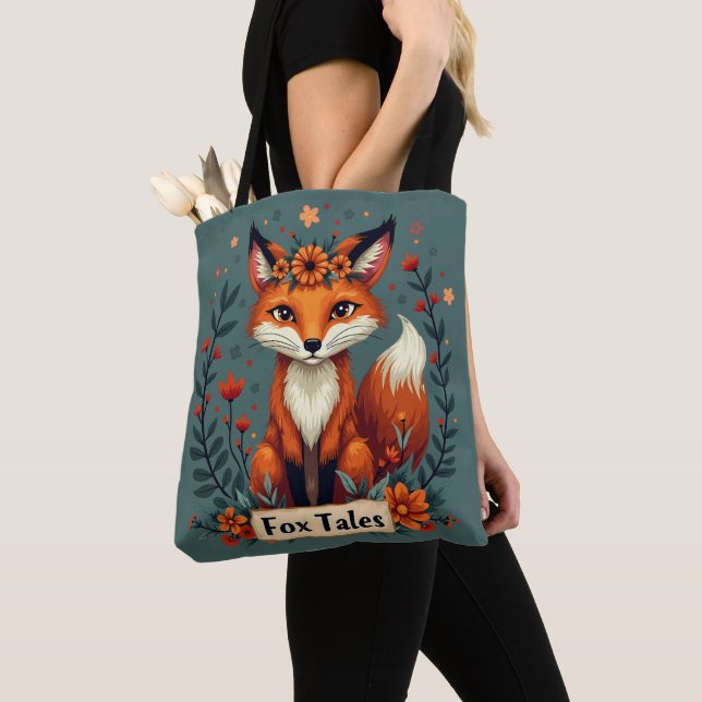 Fox Tales Boho Woodland Animal Tygkasse (Närbild)