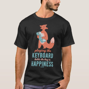 Fox Tangentbord, musikinstrument för skogsdjur T Shirt