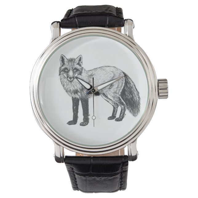 Fox teckning armbandsur (Framsida)