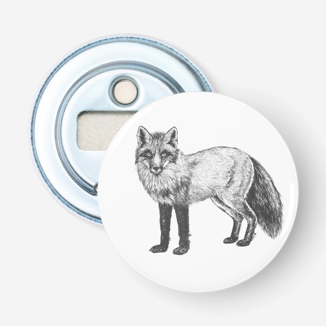 Fox teckning flasköppnare (Framsidan)