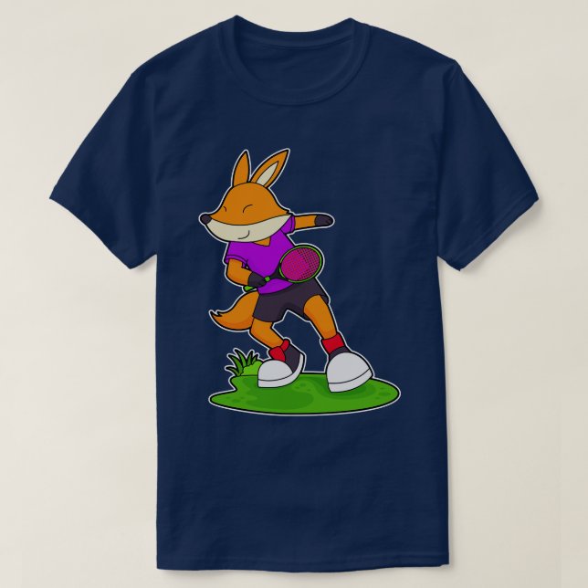Fox Tennis Player Tennis T Shirt (Design framsida)