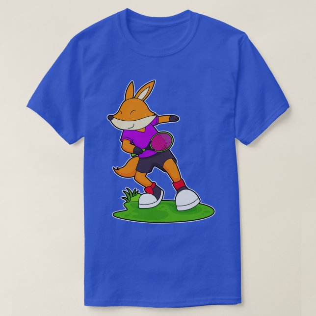 Fox Tennis Player Tennis T Shirt (Design framsida)