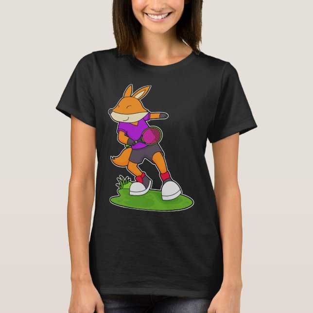 Fox Tennis Player Tennis T Shirt (Framsida)
