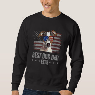 Fox Terrier Best Hund Pappa någonsin Retro USA F Lång Ärmad Tröja