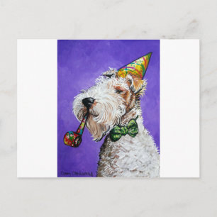 Fox Terrier Birthday Vykort