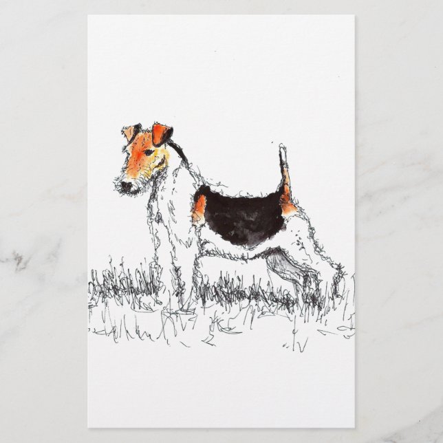 Fox Terrier Brevpapper (Framsida)
