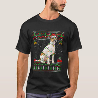 Fox Terrier Hund jul Ljus Santa Ugly Sweate T Shirt