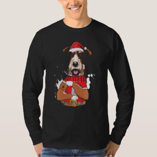 Fox Terrier Hund Santa I Kärlek Mamma Tattoo Ugly T Shirt