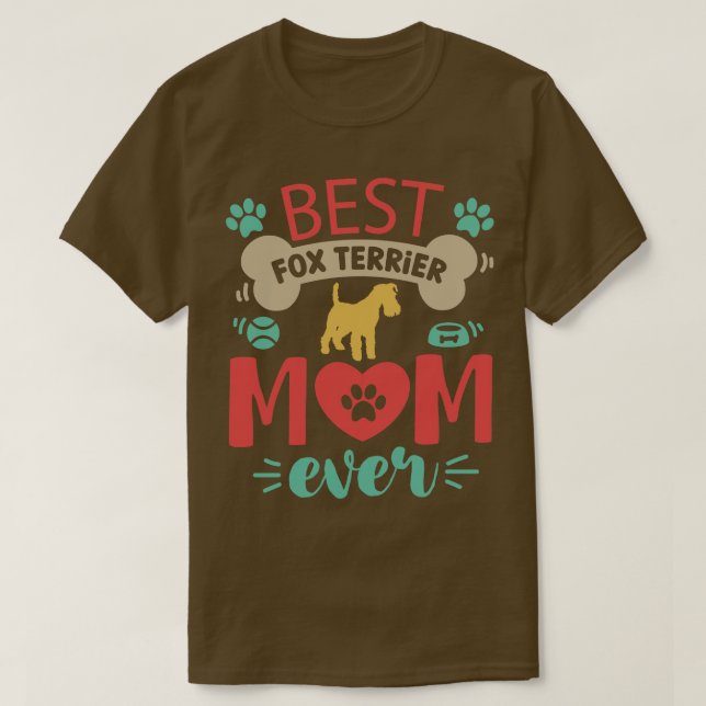 Fox Terrier Hund T Shirt (Design framsida)
