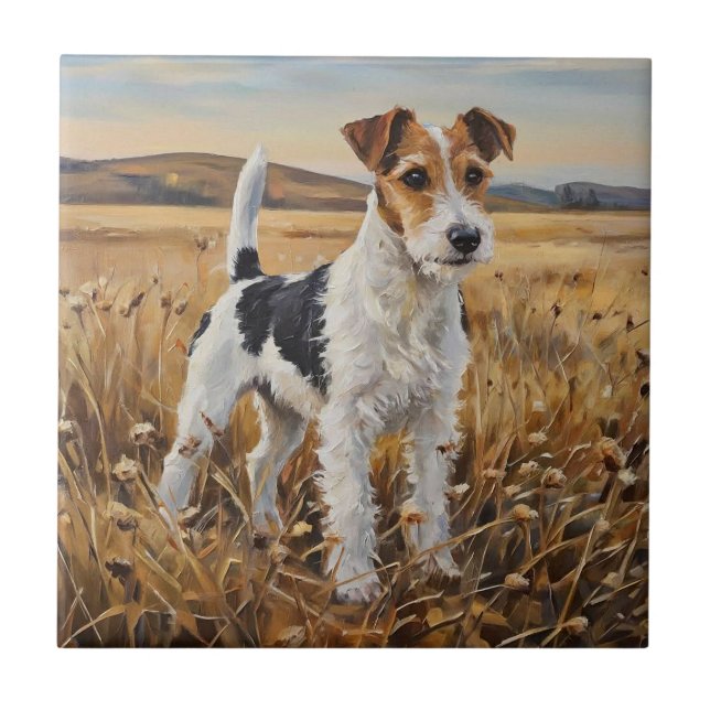 Fox Terrier Kakelplatta (Framsidan)