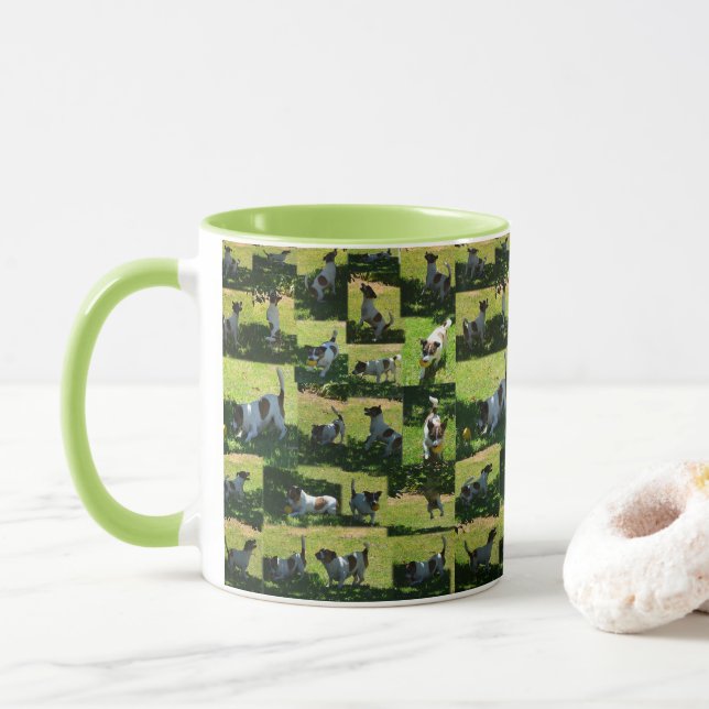 Fox Terrier, lång arbetsdag, kombinerad Mugg (Med munk)