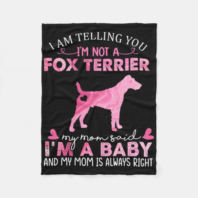 Fox Terrier Mamma Fleecefilt (Framsidan)