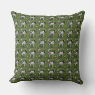 Fox Terrier med Gult Boll, stor Cushion Kudde