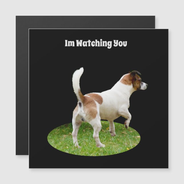 Fox Terrier på Guard Duty, Magnetic Card (Fram/baksida)