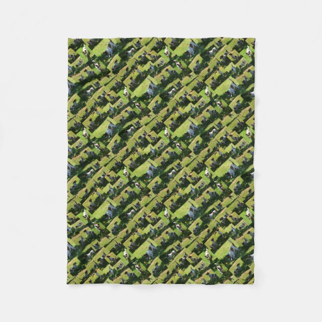 Fox Terrier Photo Collage Fleecefilt (Framsidan)