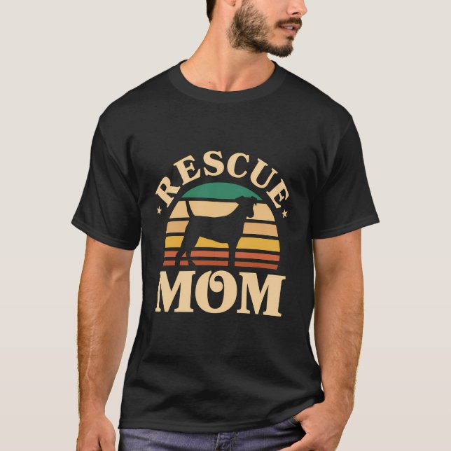 Fox Terrier Rädding Hund Mamma T Shirt (Framsida)